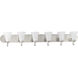 Classic 6 Light 48 inch Brushed Nickel Bath Vanity Wall Light