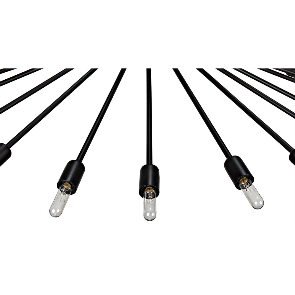 Lampberto 48 Light 45 inch Matte Black Chandelier Ceiling Light