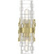 Murano 2 Light 5 inch Satin Brass Wall Sconce Wall Light