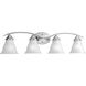 Trinity 4 Light 33.25 inch Polished Chrome Bath Vanity Wall Light