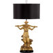 Wildwood 32 inch 100 watt Gold Leaf Table Lamp Portable Light