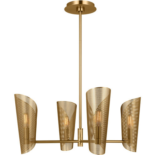 Christiane Lemieux Plivot 3 Light 24 inch Burnished Brass Chandelier Ceiling Light