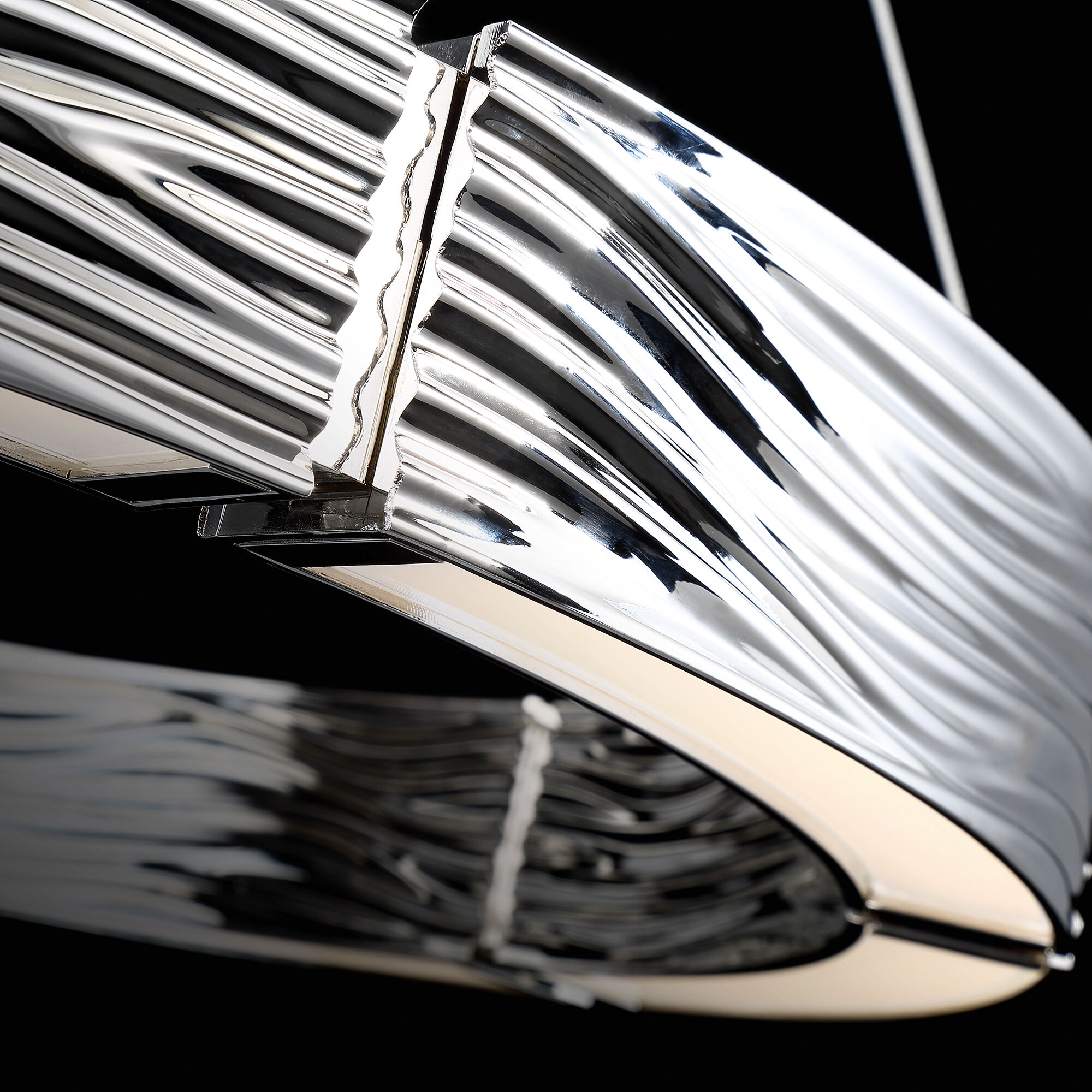 Zelda LED 29 inch Polished Nickel Chandelier Ceiling Light in 29in.