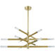 Strasbourg LED 42 inch Vintage Brass Chandelier Ceiling Light