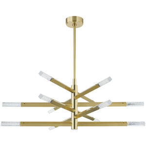 Strasbourg LED 42 inch Vintage Brass Chandelier Ceiling Light