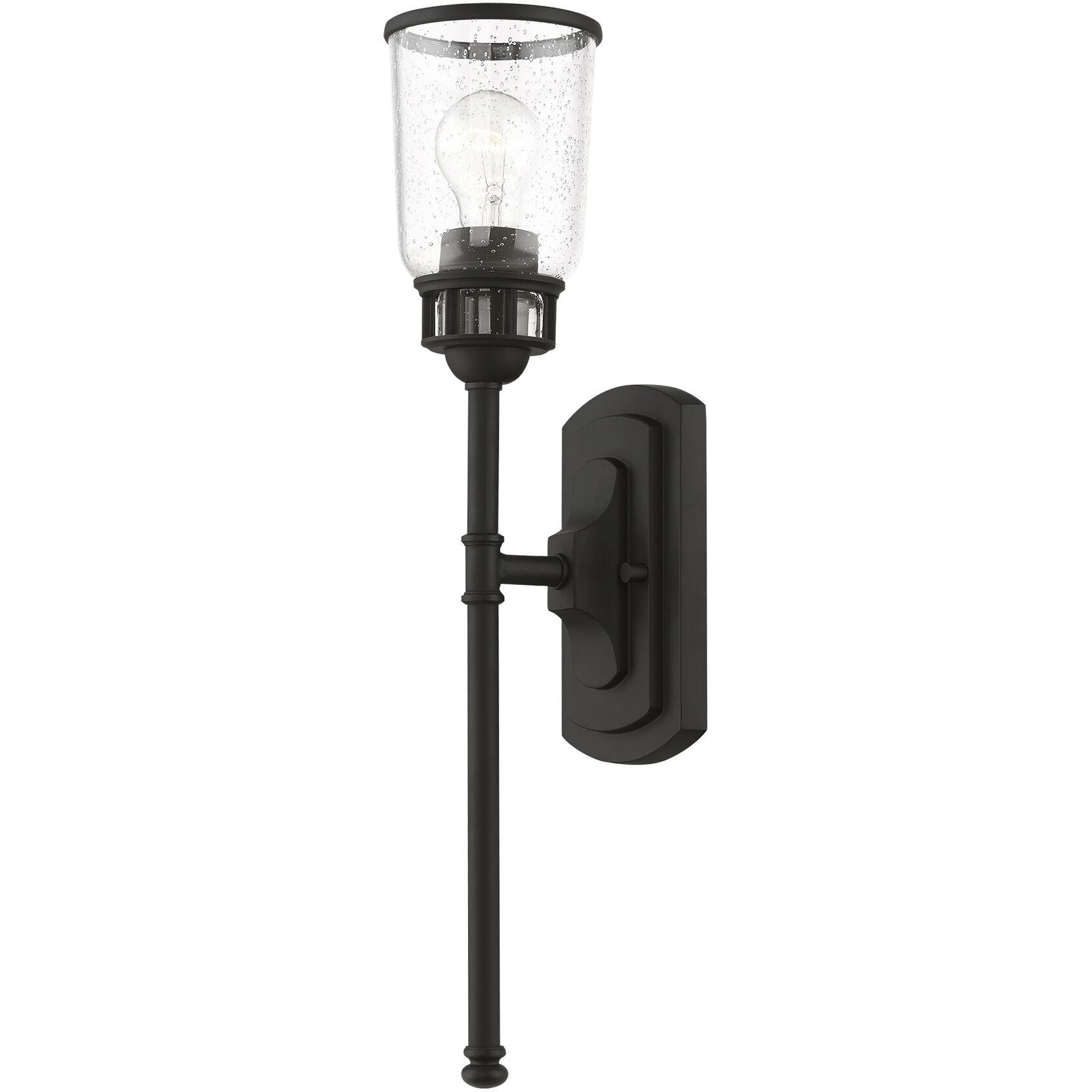 Lawrenceville 1 Light 5 inch Black Single Sconce Wall Light, Large
