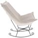 Puff Angora Natural Scroll Rocker with Cover