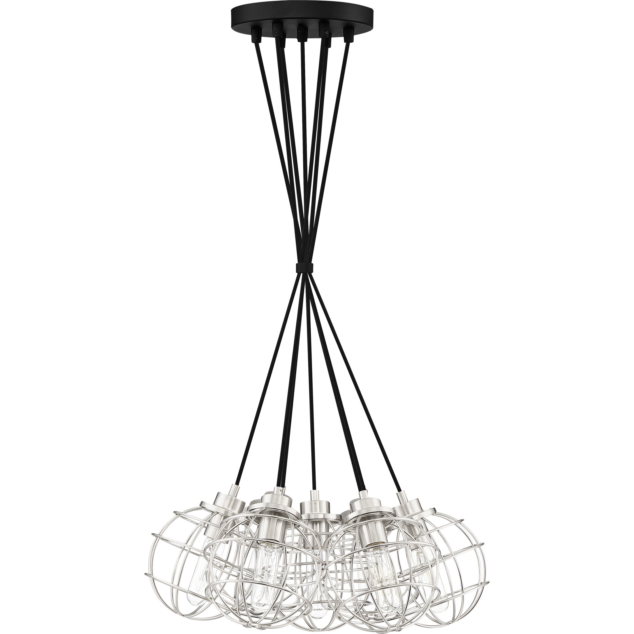 Navigator 7 Light 22 inch Earth Black Pendant Ceiling Light