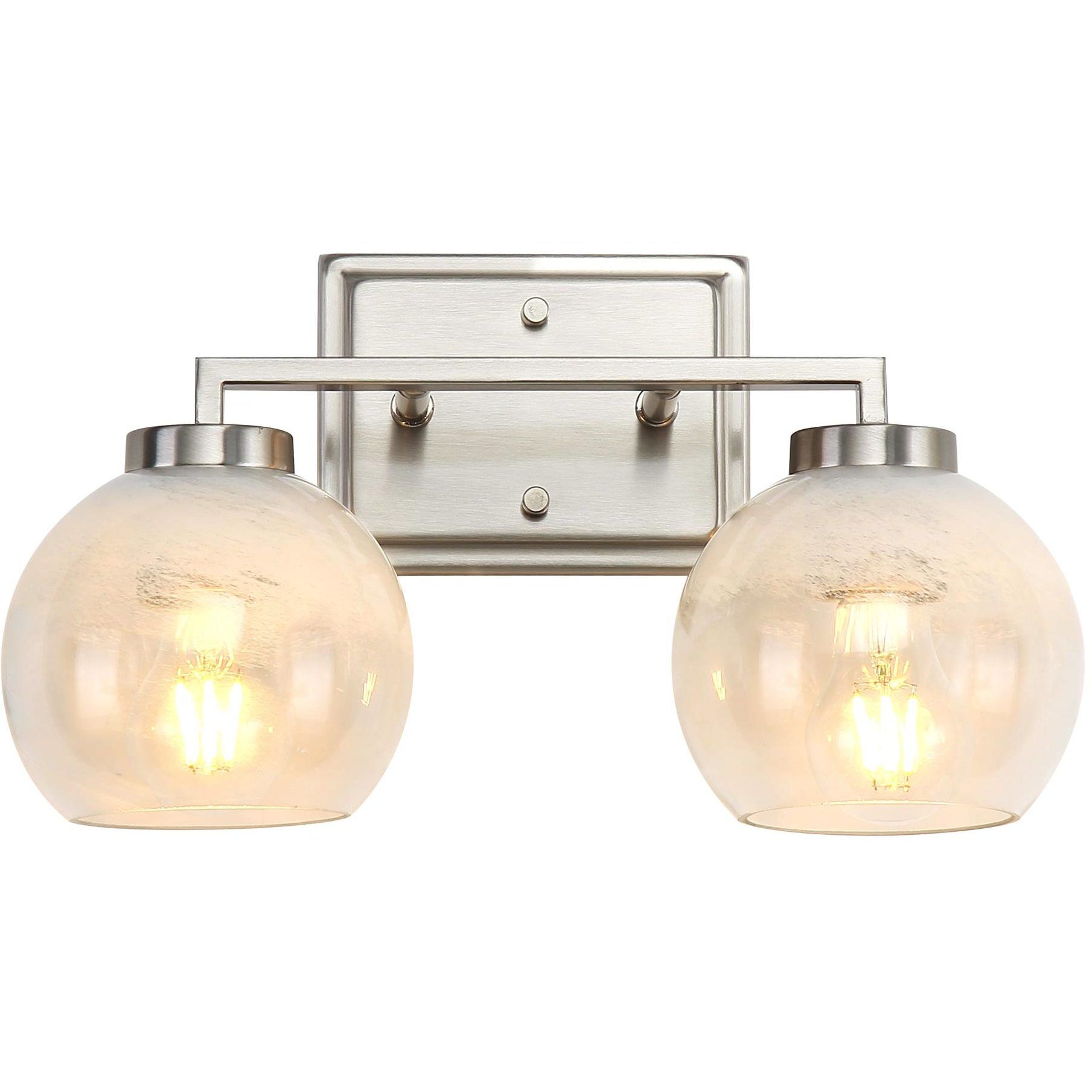 Yep Elliott Vanity Wall Light in Pewter, Clear Glass
