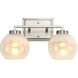 Yep Elliott Vanity Wall Light in Pewter, Clear Glass