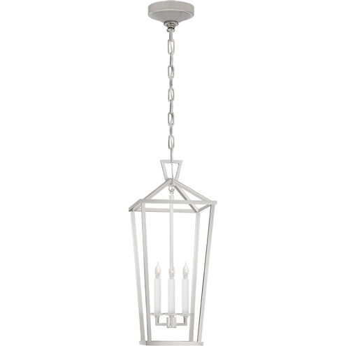Chapman & Myers Darlana 3 Light 9.75 inch Polished Nickel Tall Lantern Pendant Ceiling Light, Large