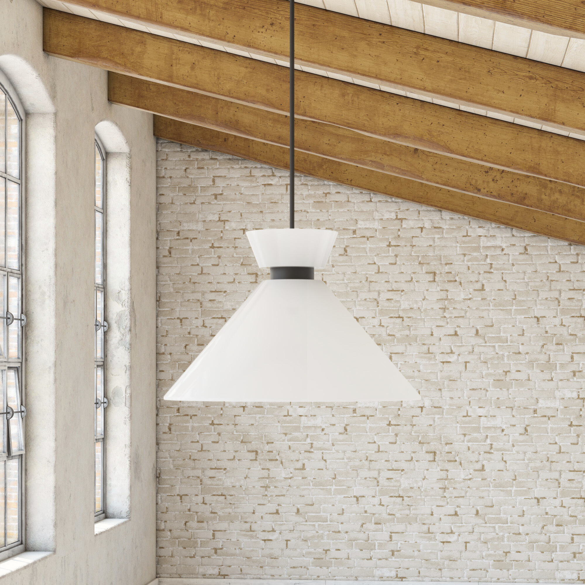 Alora Mood Halston Pendant Ceiling Light in Matte Black