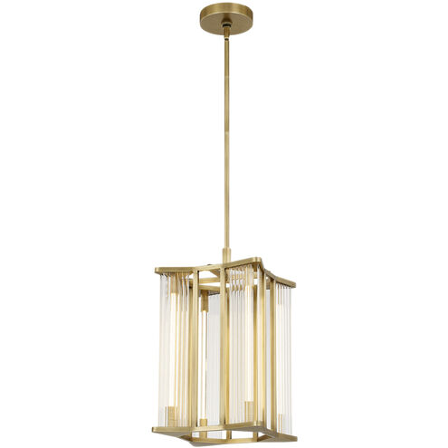 Sabre LED 11 inch Vintage Brass Pendant Ceiling Light