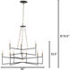 Bodie 9 Light 36 inch Havana Gold and Carbon Chandelier Ceiling Light