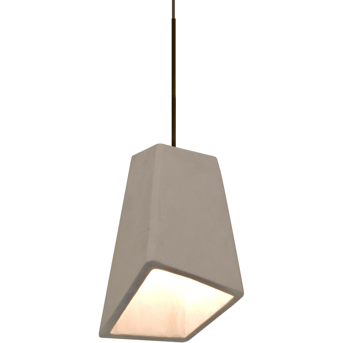 Skip LED Bronze Cord Pendant Ceiling Light in Tan Concrete
