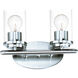 Corona 2 Light 12 inch Polished Chrome Bath Vanity Wall Light in Clear