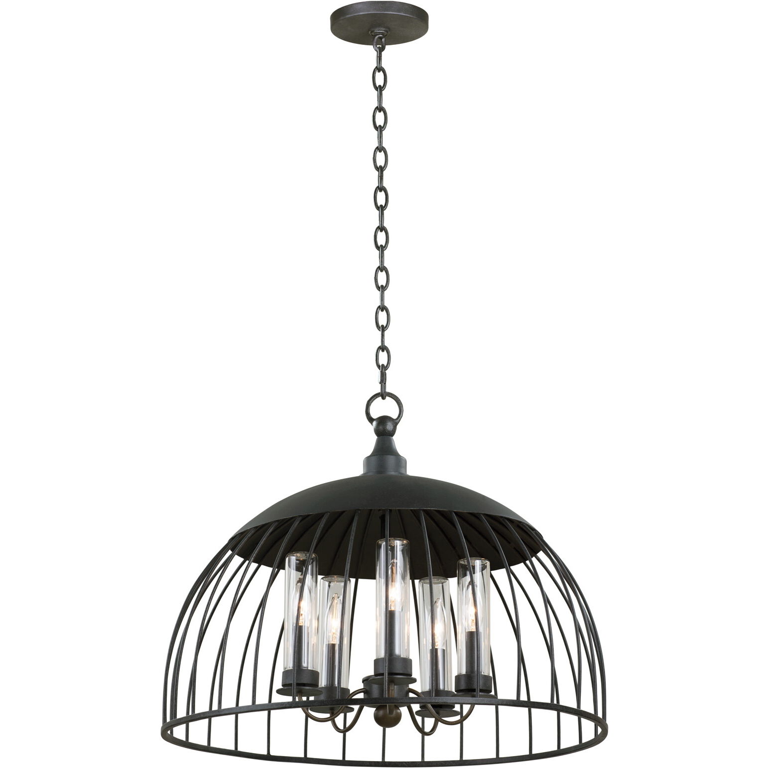 Ludlow 5 Light 24 inch Natural Iron Pendant Ceiling Light