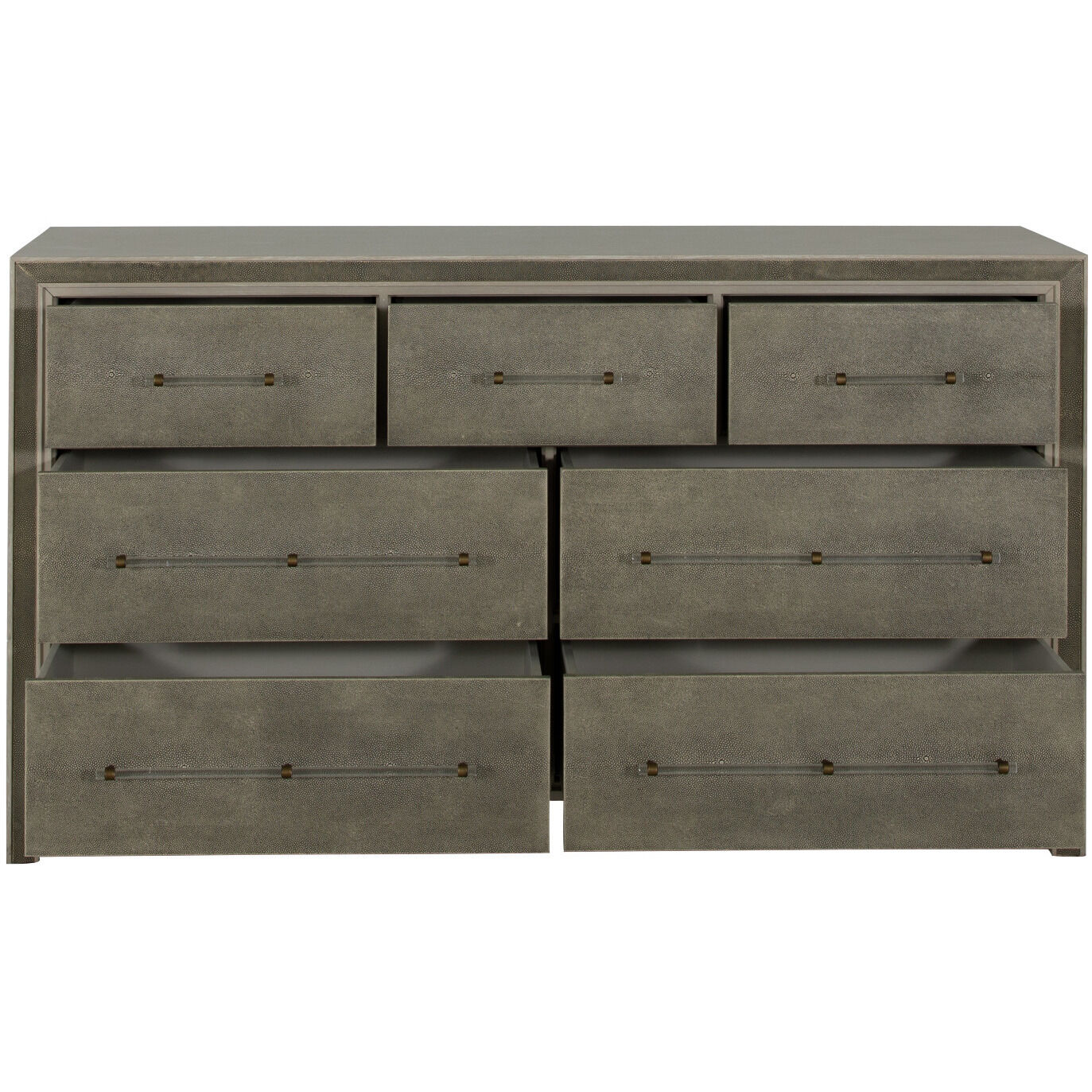 Alford Cerused White / Natural Shagreen Chest