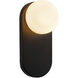 Alora Mood Ariel 1 Light 5.63 inch Matte Black and Opal Glass Bath Vanity Wall Light
