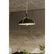 Yorkshire 4 Light 20.75 inch Dark Matte Black and Legacy Brass Pendant Ceiling Light