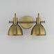 Dusk 2 Light 15 inch Satin Brass Bath Vanity Wall Light