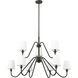 Gianna 9 Light 46 inch Matte Black Chandelier Ceiling Light