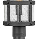 Estate Series Lakehouse 1 Light 18.75 inch Black Outdoor Post Mount Lantern in Non-LED