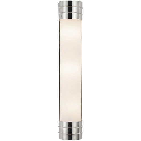 Willard 3 Light 4.38 inch Polished Nickel Bath Vanity Light Wall Light in Opal Glass