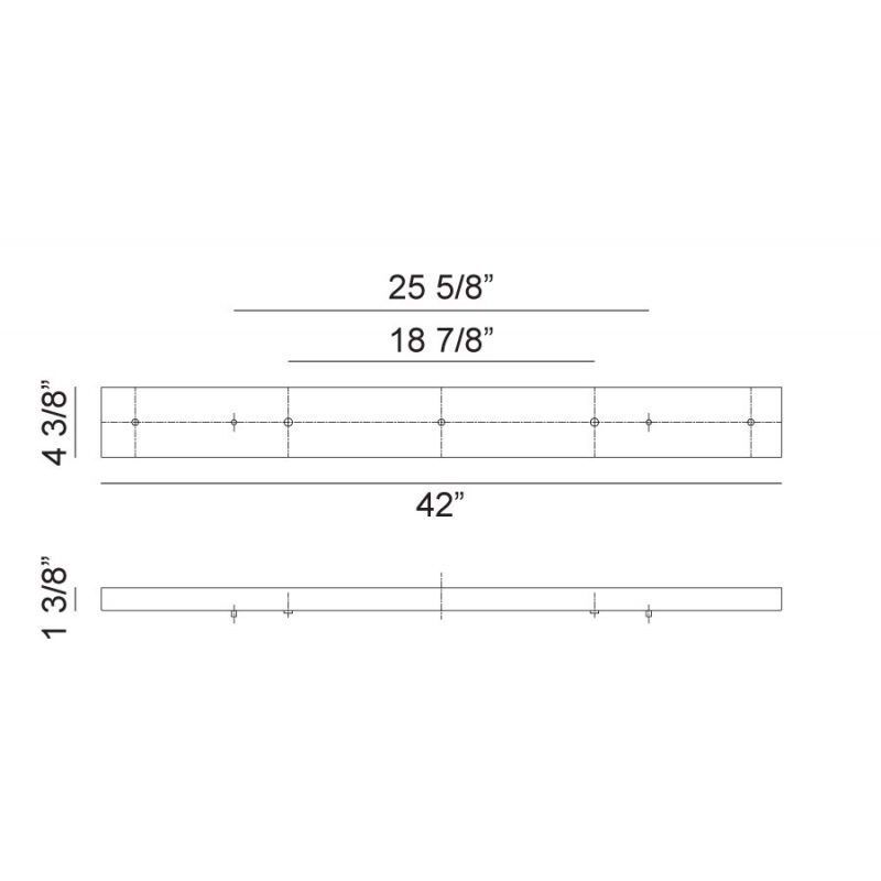 Leo 42 inch Oxidized Gold Multi Ceiling Canopy Ceiling Light