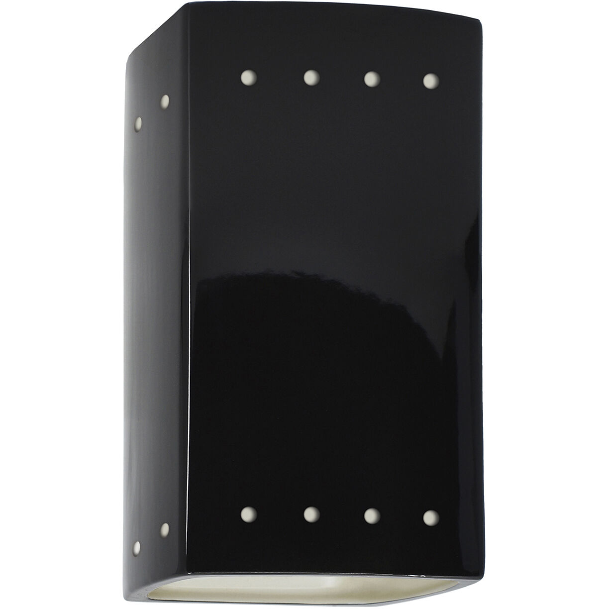Ambiance 1 Light 5.25 inch Gloss Black Wall Sconce Wall Light in Incandescent, Gloss Black/Matte White
