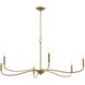 Ilia 6 Light 42.25 inch Brushed Gold Chandelier Ceiling Light