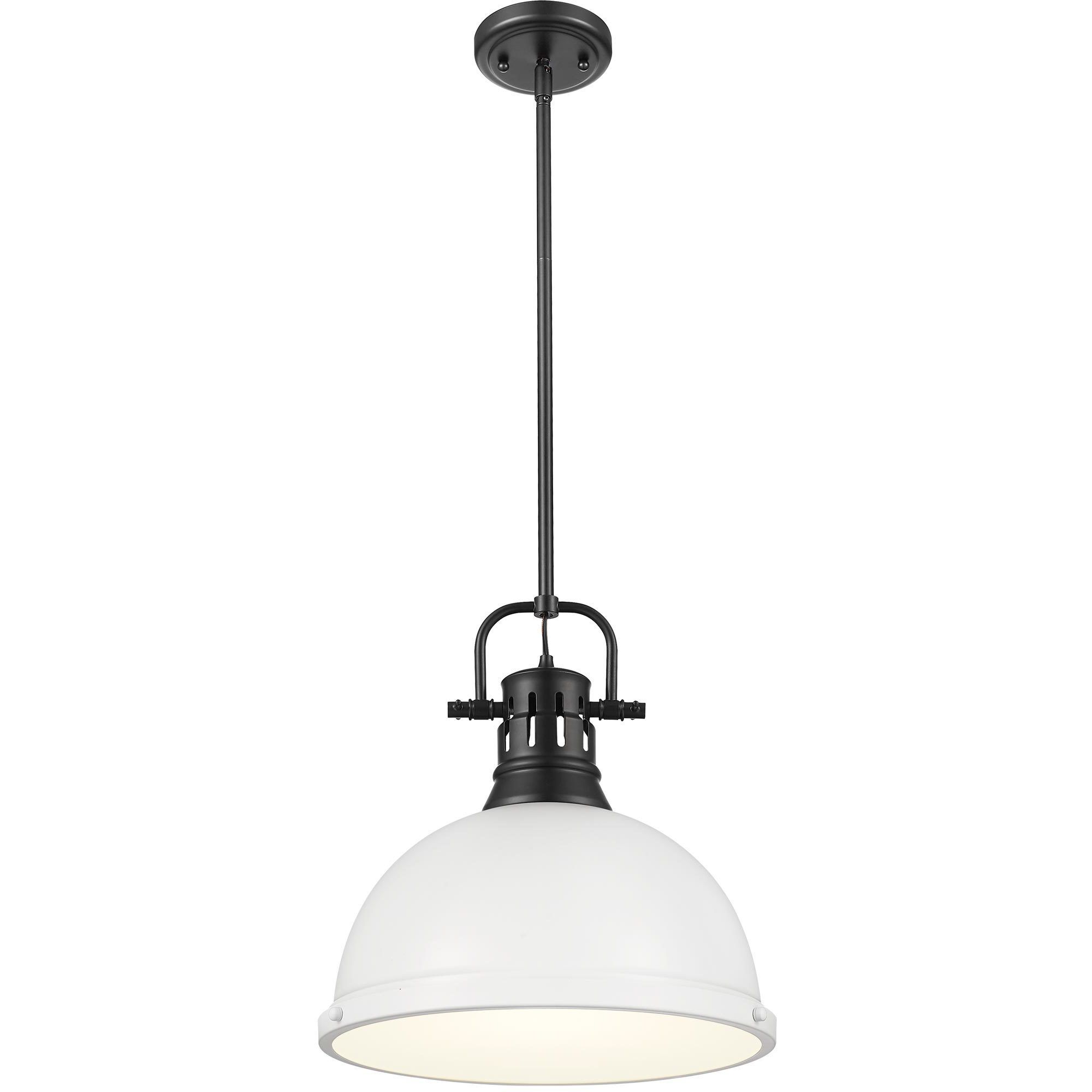 Yep Duncan 1 Light 14 inch Matte Black Pendant Ceiling Light in Matte White