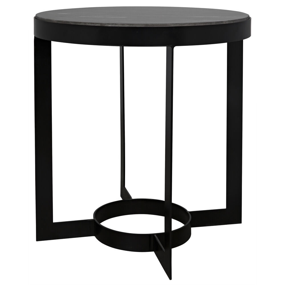 Parker 26 X 25 inch Matte Black Side Table