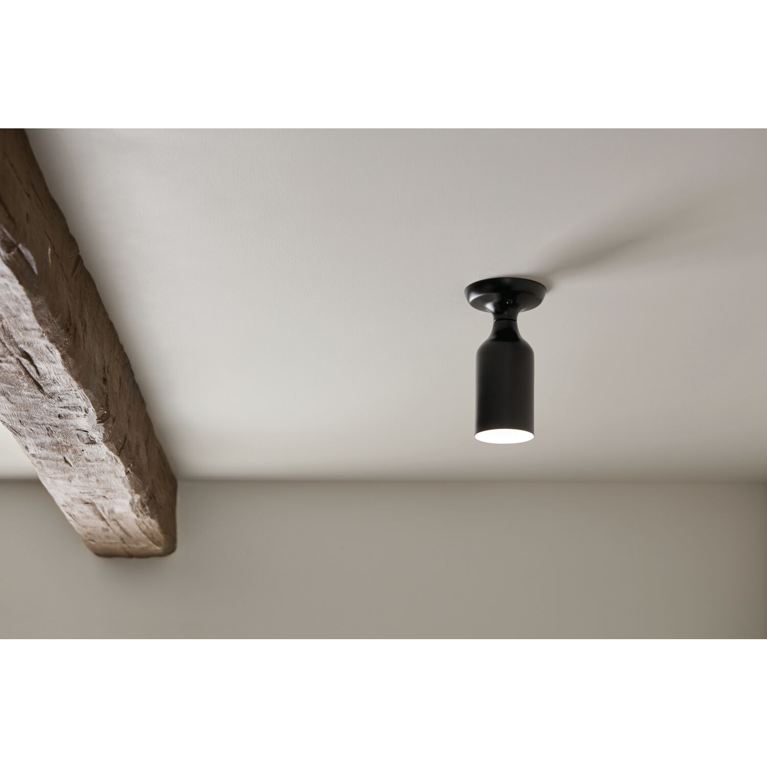 Sisu LED 5 inch Black Semi Flush Mount Ceiling Light