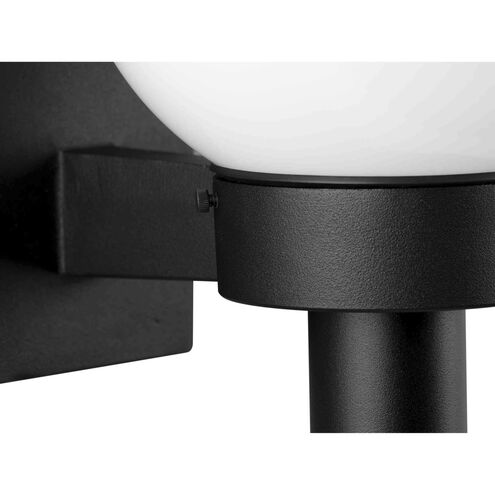 Acrylic Globe 1 Light 15 inch Matte Black Outdoor Wall Lantern