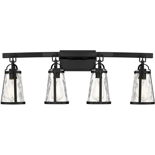 Albany 4 Light 32 inch Black Bathroom Vanity Light Wall Light