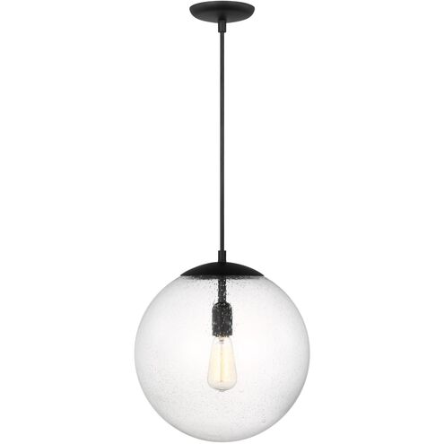 Leo - Hanging Globe 1 Light 14 inch Midnight Black Pendant Ceiling Light