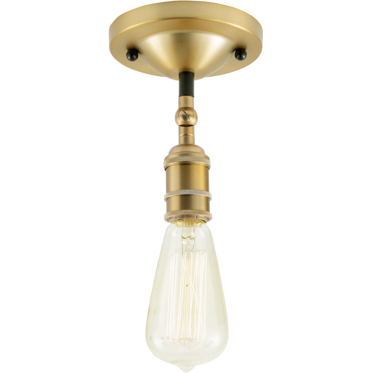 Bedford 1 Light 5 inch Satin Brass and Black Wall Sconce/Flush Ceiling Mount Ceiling Light