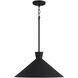 Paloma 1 Light 17.75 inch Textured Black Pendant Ceiling Light