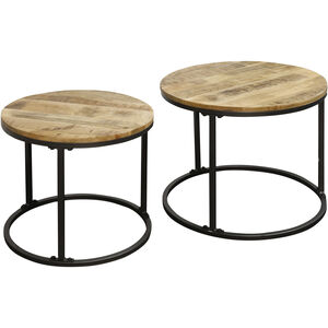 Logan 26 inch Wood/Black Nested Accent Tables