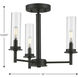 Kellwyn 3 Light 16 inch Matte Black Semi Flush Mount Convertible Ceiling Light
