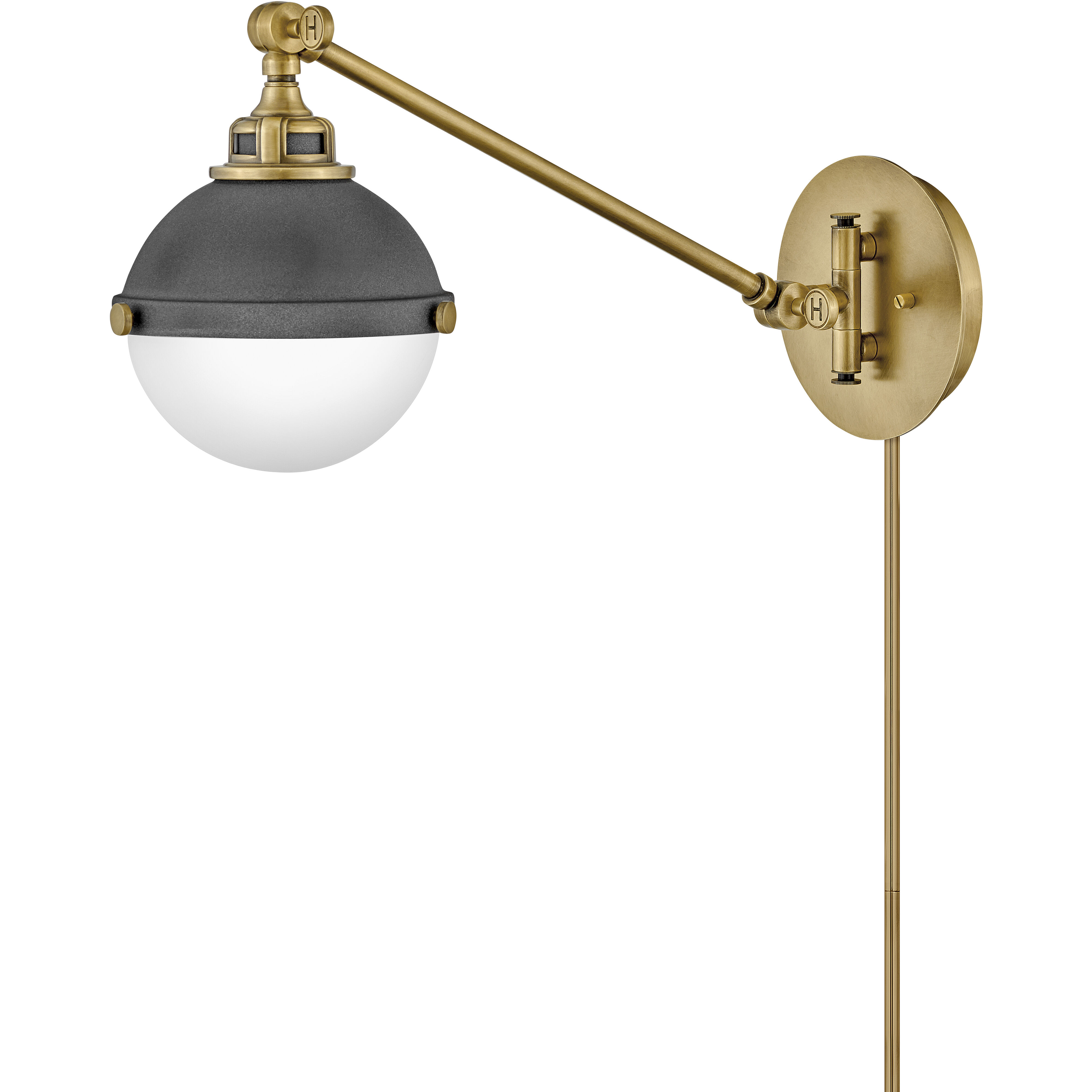 Fletcher 1 Light 7 inch Aged Zinc with Heritage Brass Indoor Wall Sconce Wall Light