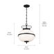 Homestead Opal 2 Light 12 inch Textured Black Pendant Ceiling Light, Opal