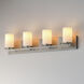 Lateral 4 Light 30 inch Satin Nickel Bath Vanity Wall Light in Satin White