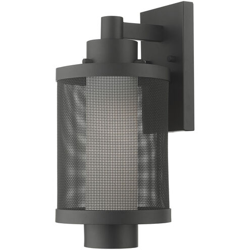 Nottingham 1 Light 15 inch Textured Black Outdoor Wall Lantern