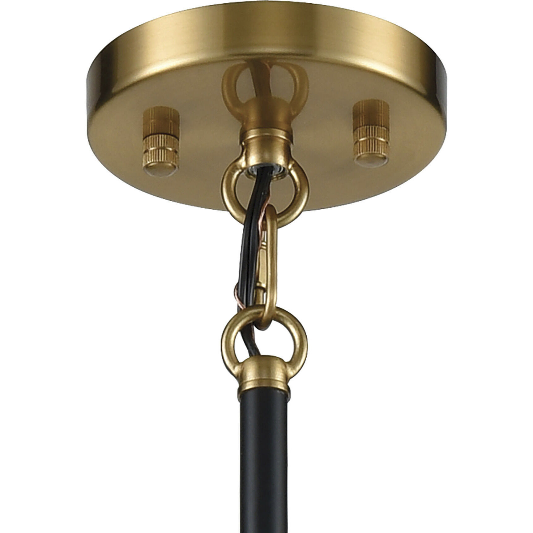 Blakeslee 8 Light 33 inch Matte Black with Satin Brass Chandelier Ceiling Light