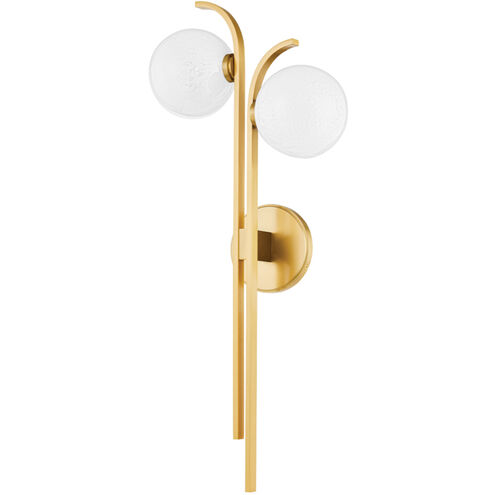Laval 2 Light 10.5 inch Aged Brass Wall Sconce Wall Light