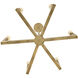 Ezra 6 Light 27 inch Heritage Brass Indoor Chandelier Ceiling Light
