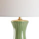 Augusta 25.5 inch 100 watt Green and Gold Table Lamp Portable Light