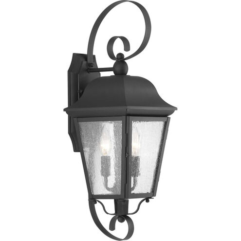 Kiawah 2 Light 22 inch Textured Black Outdoor Wall Lantern, Medium, Design Series